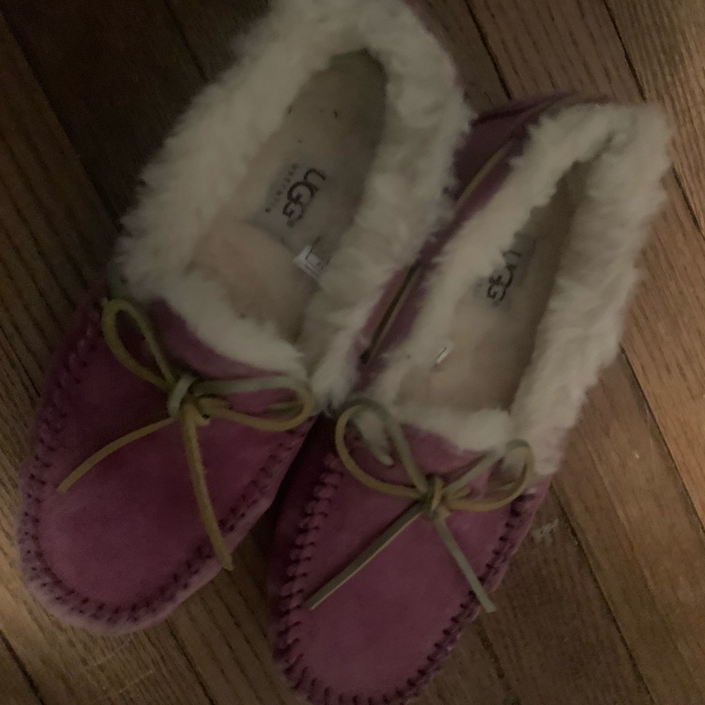 Purple Ugg suede slippers